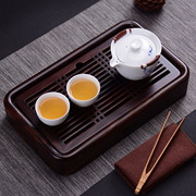 好茗天黑檀木茶盘茶托功夫茶具储水茶海小型茶台家用茶具实木托盘