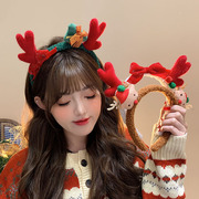 圣诞节礼物麋鹿角，发箍女2023年发卡可爱网红装扮头箍发捆头饰