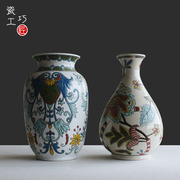 欧式复古装饰品摆件陶瓷花盆，花艺花器餐桌花瓶，客厅摆设工艺品创意