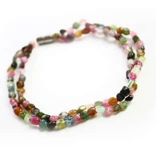  亲宝水晶 手链 女 正品天然原矿碧玺手链正品 含蓝碧玺红碧玺