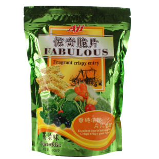  【天猫超市】AJI惊奇饼干鲜绿蔬菜味200g （国产新包装）