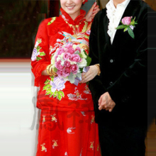 凤祥阁/新款大红绣花婚庆新娘秀和服/结婚敬酒旗袍/秀禾服/红荷