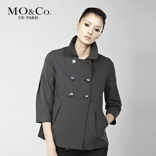 MO&amp;Co.摩安珂 M93COT67 复古娃娃装双排扣短外套