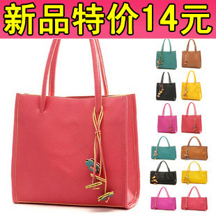 2012新款女包韩版潮 日系vivi甜美糖果撞色复古通勤手提单肩包包