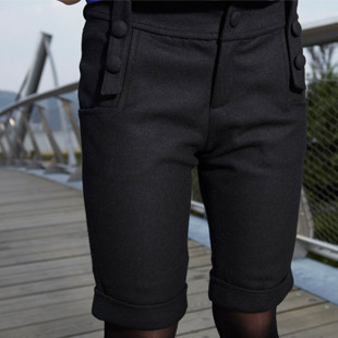  大码女裤冬季新款女装 韩版女装毛呢靴裤短裤5分裤呢子裤子