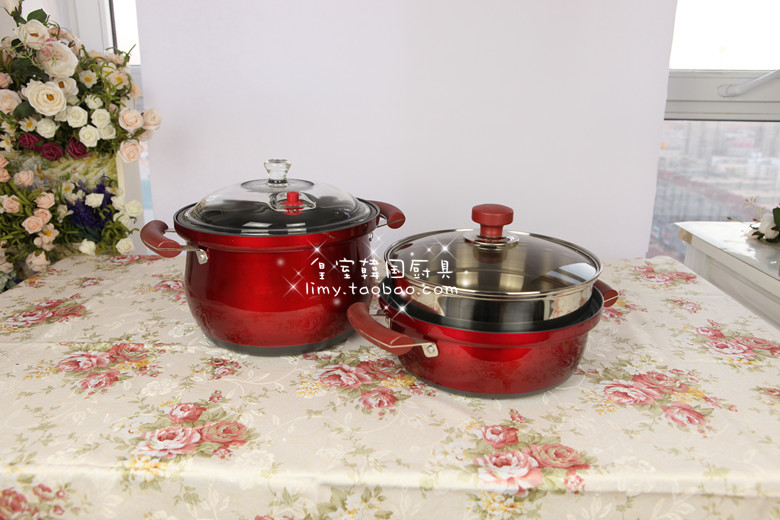the republic of korea Original Imported Red pressure cooker Stew pot Soup pot Semi high pressure of steamer Rice cookerin the Kitchen/Cooking utensils , Cooking utensils , Cookware/Pot/Kettle , Stockpot category - from Buy2taobao.com to provide professional Taobao agent buy service