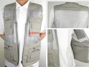 中老年男装 <em>男士夏季马甲</em> 夏季网眼<em>马甲</em> 钓鱼摄