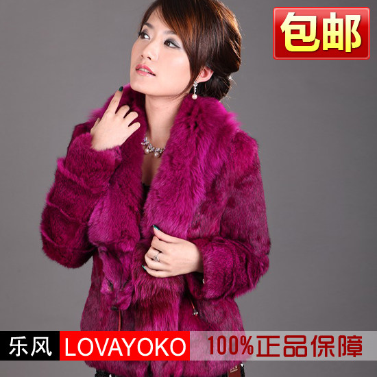 特价海宁皮草,狐狸毛领野兔毛女装,<em>中长</em>皮草外