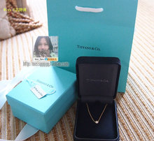 现货 店主韩国购入 TIFFANY/蒂凡尼 12分钻石<span class=H>黄金</span>项链 锁骨链