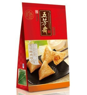  京津78包邮 嘉兴五芳斋粽子 200克*5只 真空迷你鲜肉粽 端午粽子