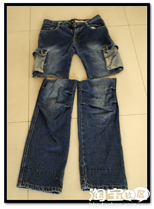 【旧衣改造<em>DIY</em>】孕妇裙变母女装★<em>牛仔</em>裤变马