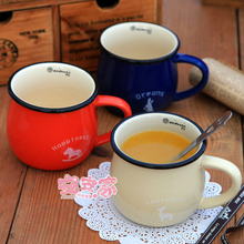 安安家&hearts;zakka风 牛奶 早餐杯/水杯/咖啡杯/杯子/陶瓷杯 S310