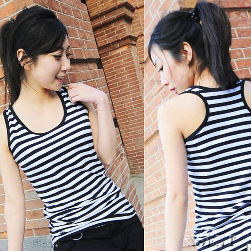 打底背心夏季2012新款韩版女装 工字条纹背心<span class=H>吊带</span><span class=H>衫</span> 夏装打底<span class=H>衫</span>