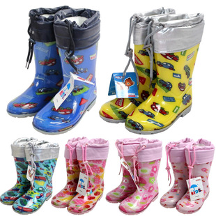  正品海洋鹿儿童雨鞋 儿童雨靴 保暖雨鞋 棉雨鞋冬季雨靴 带棉套