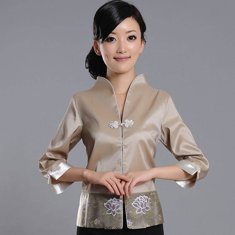2012最新款 春秋女式上衣 中式改良唐装外套 唐朝 旗袍 上衣.
