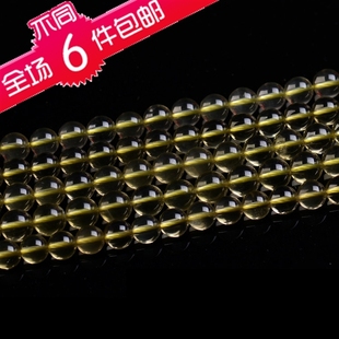  DIY手工饰品配件材料/6-14mm天然黄水晶半成品/串珠散珠厂家批发