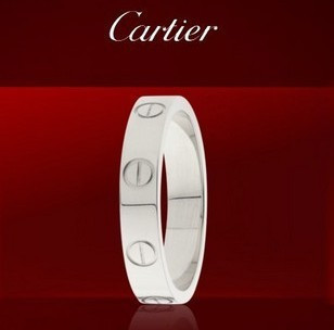  香港代购 Cartier卡地亚LOVE窄版PT950铂金戒指B4085300