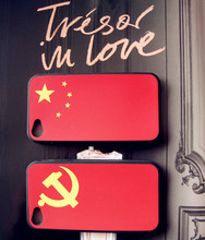 {淘豆堂}独家 第2代 中国风国旗 党旗 iphone 4/4S 手机壳 情侣壳