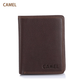  camel 骆驼 钱包 专柜正品 男士钱包 休闲竖款 钱夹MC016032-2A