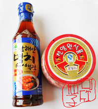 韩国料理 泡菜必备 虾酱500g+清净园蓝标鱼露500g 做辣白菜