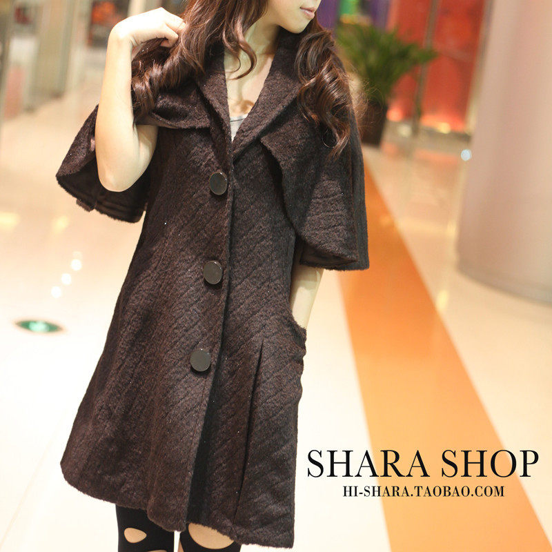shara-shop 杰西卡<span class=H>jessica</span>专柜正品 ￥3540进口羊毛披肩式外套