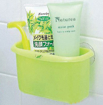 日本原装进口 leaf 壁挂沥水收纳盒 牙刷 洗面奶 牙膏 吸壁收纳