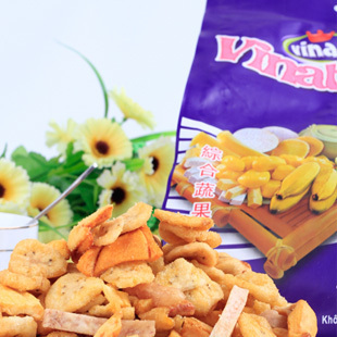  越南特产零食 皇冠AK(纯越文) 综合蔬果干 ㊣荟萃五种美食 250克