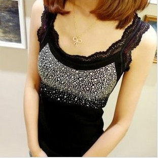 蕾丝花边肩带半身背心/小吊带有胸垫<em>文胸</em>式裹