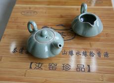 原产地汝瓷 龙兴汝瓷 功夫茶具南瓜壶 瓷器