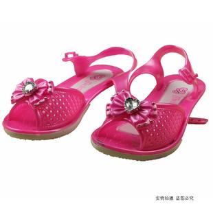  333时尚塑胶图腾夏季露趾魔术贴童鞋女童凉鞋 婴儿童装 小孩 亲子