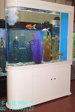 白色带柜子弹头风水生态鱼缸-水族箱免换水120*33*160(直用型)
