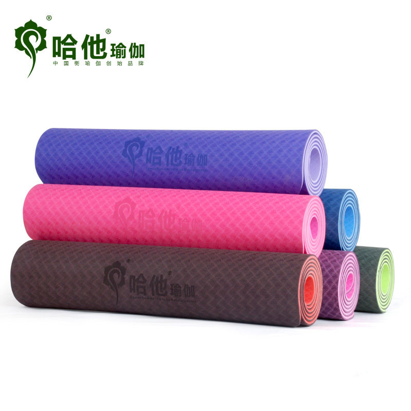 哈他环保加长6MMTPE瑜伽垫183 tpe防滑瑜珈垫抗潮回弹佳包邮正品