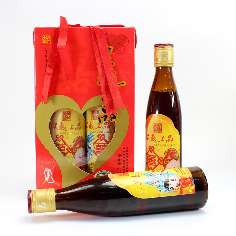 绍兴黄酒 吴越上品 三年陈手工家酿婚宴礼酒 290ml*2结婚必备 绍兴黄酒 吴越上品 三年陈手工家酿婚宴礼酒 290ml*2结婚必备