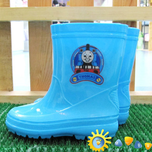  迪士尼儿童冬款加绒雨鞋男童时尚防滑加内胆可拆卸卡通托马斯雨靴