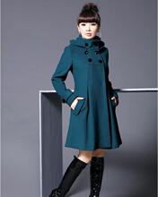 09新款品牌女装韩版热卖女装双排扣羊毛羊绒风衣呢大衣