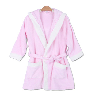 Pedicled bamboo bath robe with hood children's bathrobes for children baby gown Pajamas DL513
