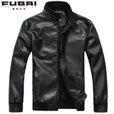 Fubai 2011秋冬新款韩版仿羊皮修身加厚内胆男士皮衣外套