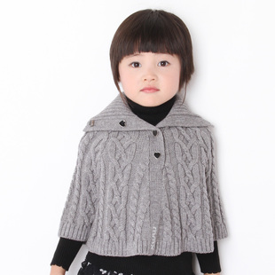 新品特价 可爱<em>女宝宝斗篷</em>披肩外套 秋冬女童装