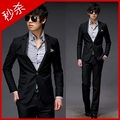 特价 单扣西服男士韩版修身西服 结婚礼服休闲西服套装 西装套装