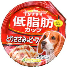 伊纳宝INABA 狗罐头 低脂肪杯 鸡小胸肉与牛肉 80g