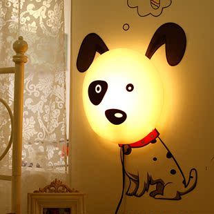 3D墙纸壁灯超萌斑点狗 DIY花颜创意 装饰 墙贴壁纸灯