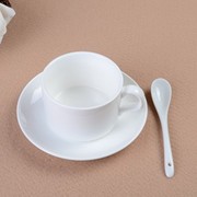 经典欧式低骨瓷咖啡杯套装纯白陶瓷杯子咖啡杯碟西餐厅餐具红茶杯