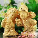 满意礼 绒沙金工艺摆件 新婚之喜 创意 结婚礼品 结婚礼物