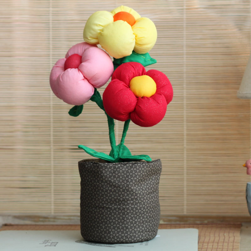 【花事】家居乔迁 办公室创意可爱大泡泡花 礼物手工布艺家居装饰 - 想去