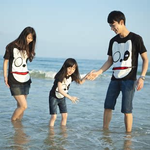  父女装韩版亲子装夏装家庭装新款全家装短袖T恤母女装母子装