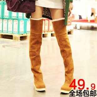 清仓2011冬季女鞋子正品高筒过膝靴长靴厚底平底雪地靴女靴子