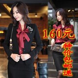 疯2012韩版通勤装时尚衬衫工作服修身OL职业套装女套装 职业裙