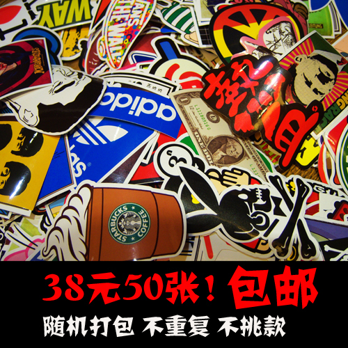 包郵 單張隨機打包賣 防水 旅行箱貼紙 筆記本貼紙 滑板貼紙 箱貼在類目 3C數碼配件, 筆記本電腦配件, 筆記本炫彩貼中 - 來自Buy2taobao.com提供專業的淘寶代購服務