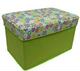 长方形收纳凳(绿花) 整理 储物2不误