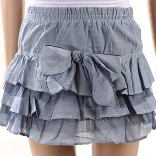  夏装薄童装女孩儿童超短迷你牛仔裙子kids jeans mini-skirt